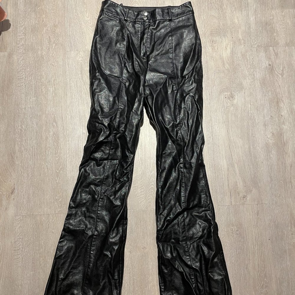ZARA Faux Leather Pants Size M